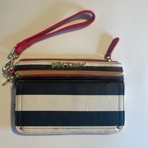 Betsey Johnson Stripe Clutch Wallet Bag
